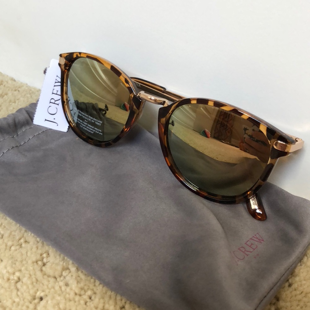 J. Crew Tortoise Shell Mirrored Sunglasses